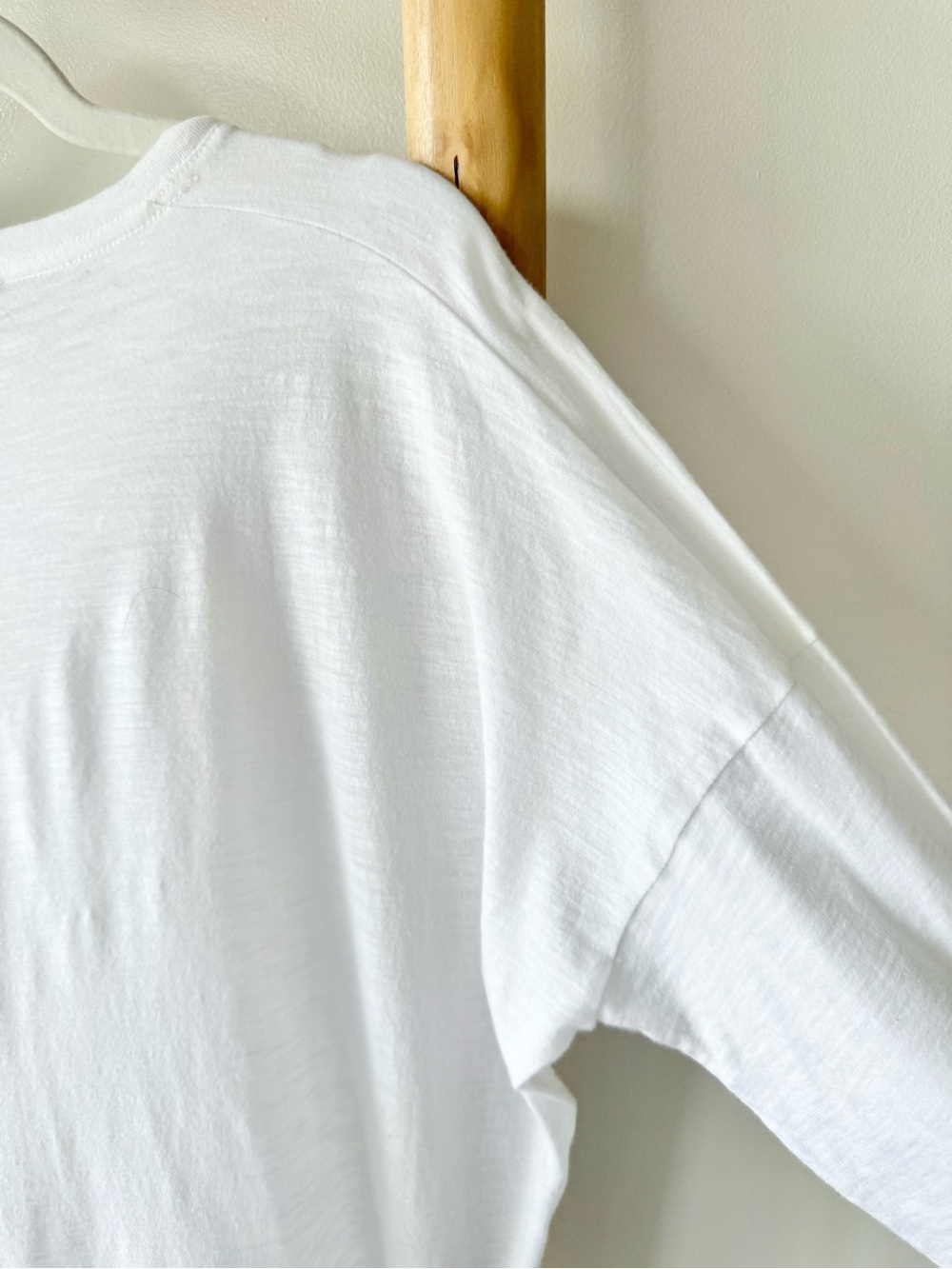 Vince Designer Pima Cotton White Oversized Lightweight LS Slub Tee Shirt M NWT - Picture 8 of 9